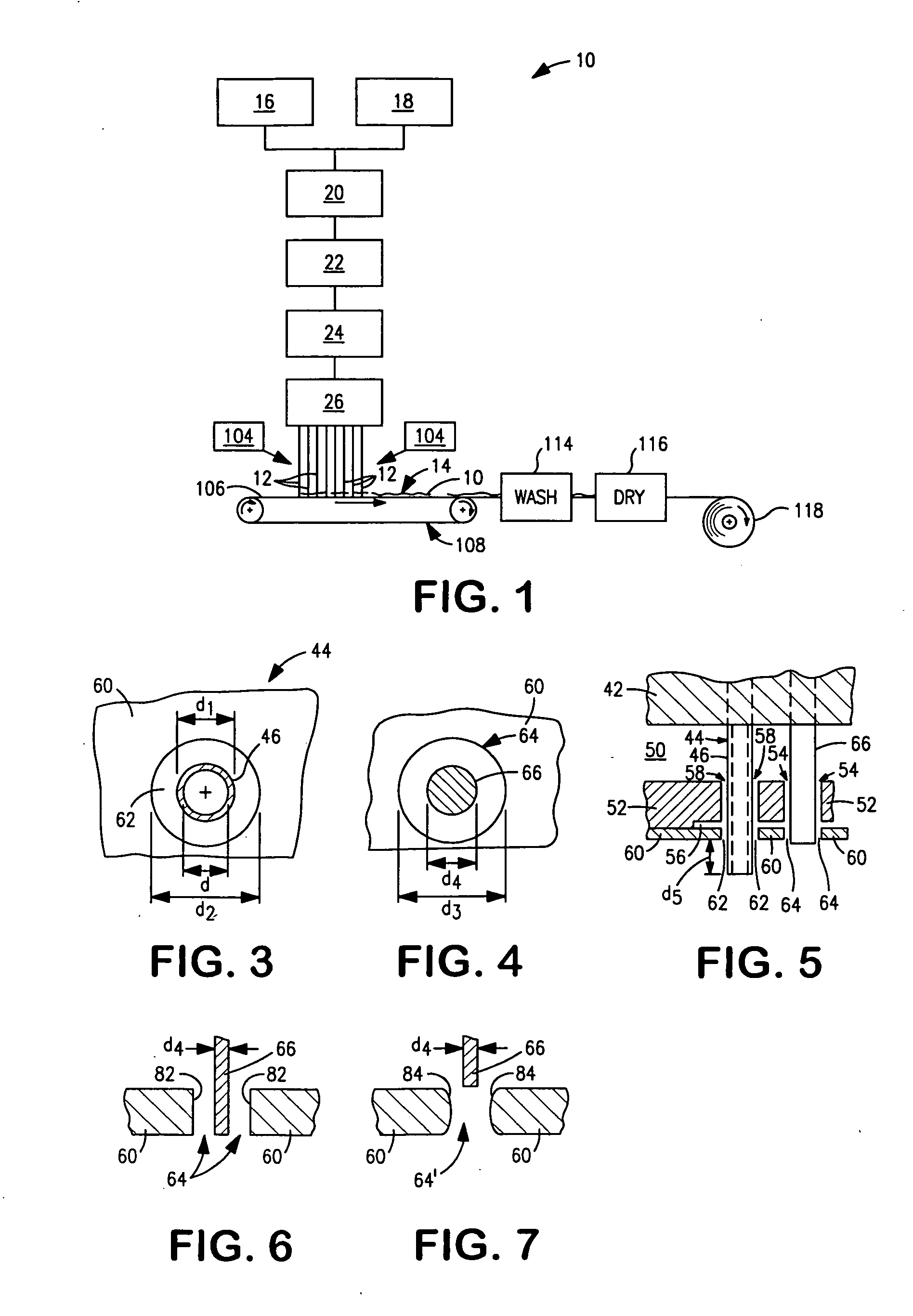 Array of nozzles for extruding multiple cellulose fibers
