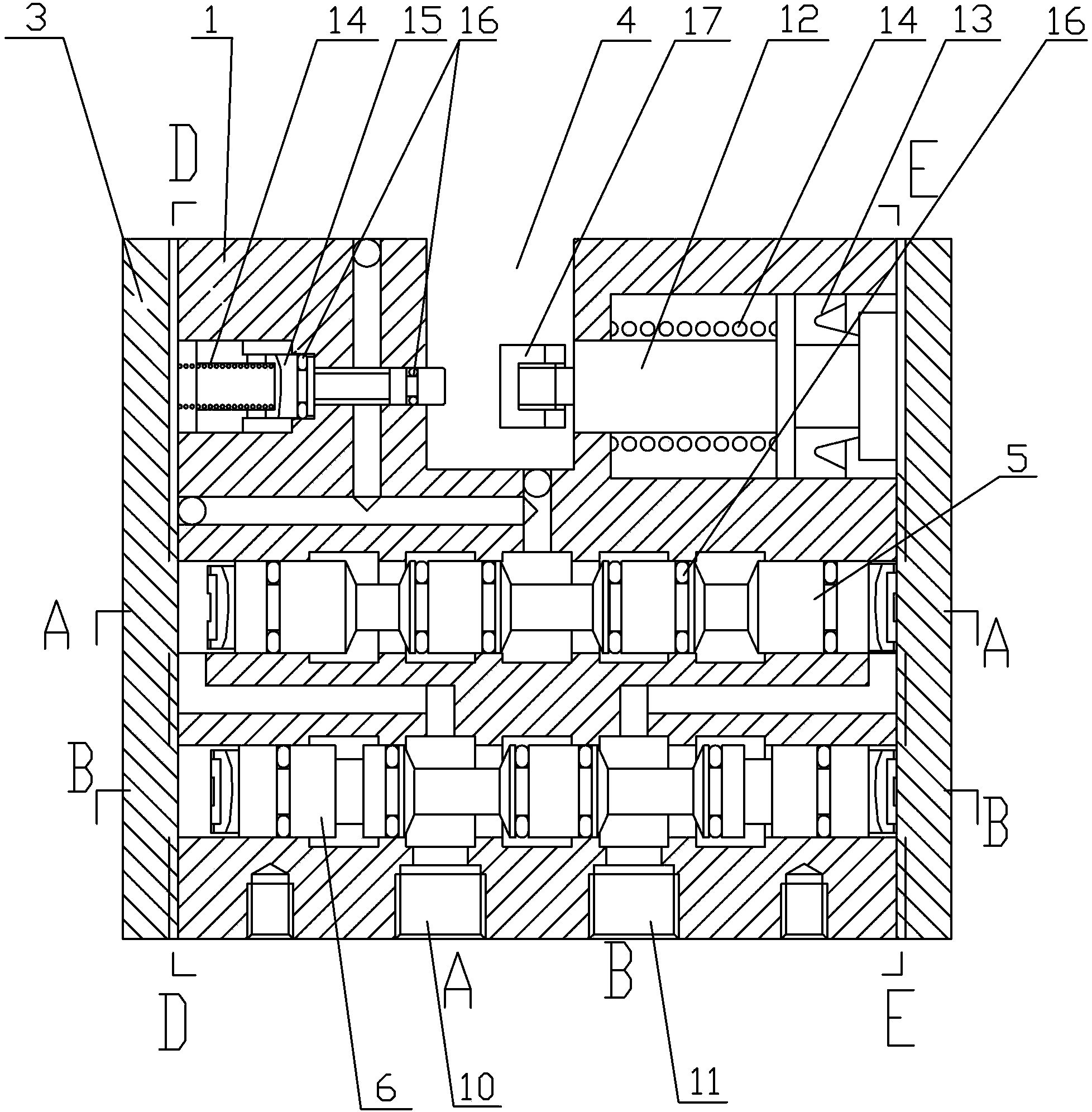 Push-pull interconnected-control delay-pulse combined reversing valve