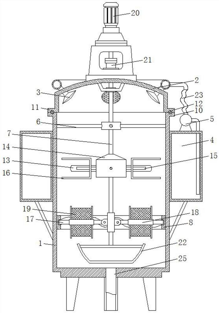 Stirrer with angle-adjustable stirring blades