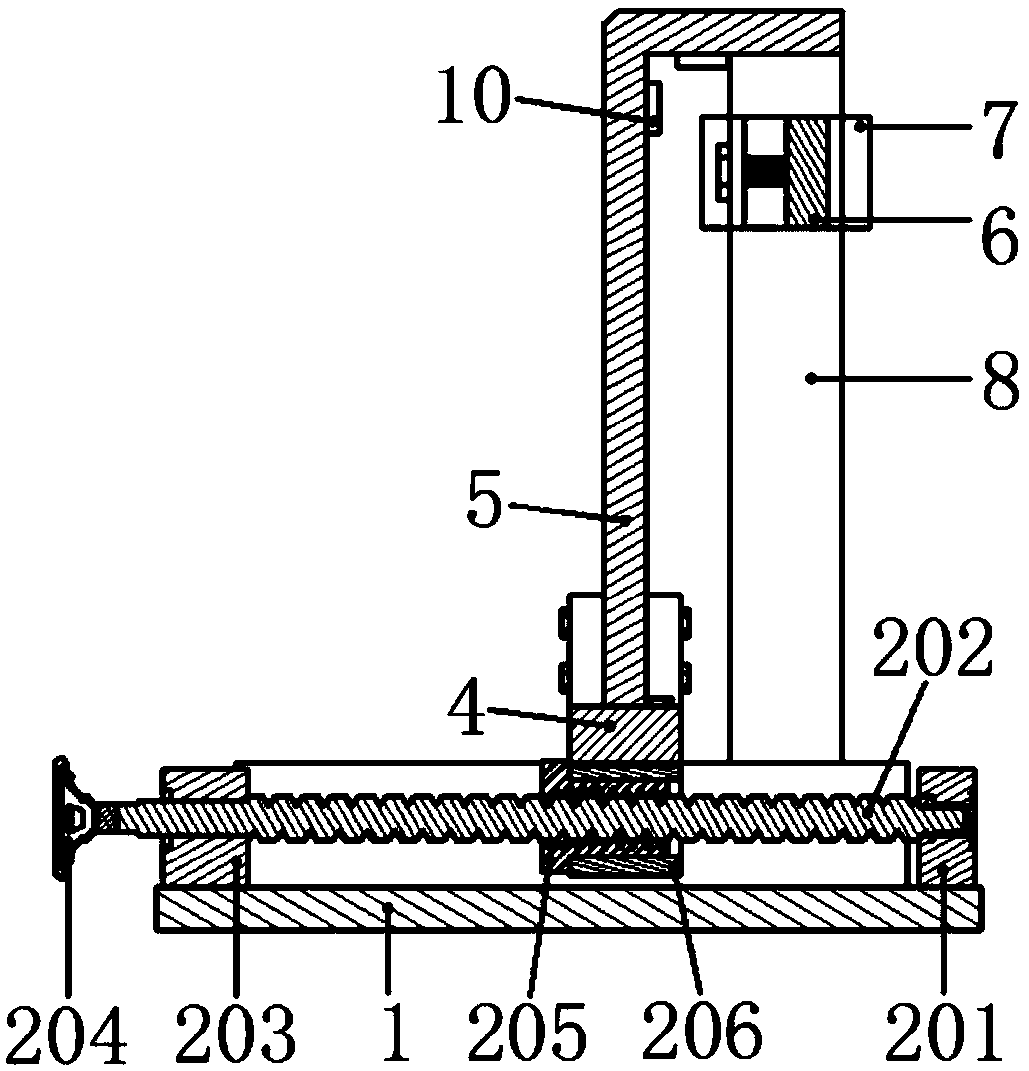 Eddy current damping characteristic test device