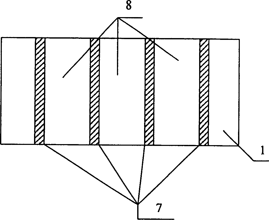 Tripolar carbon nanotube display with filtering structure and process for preparing same