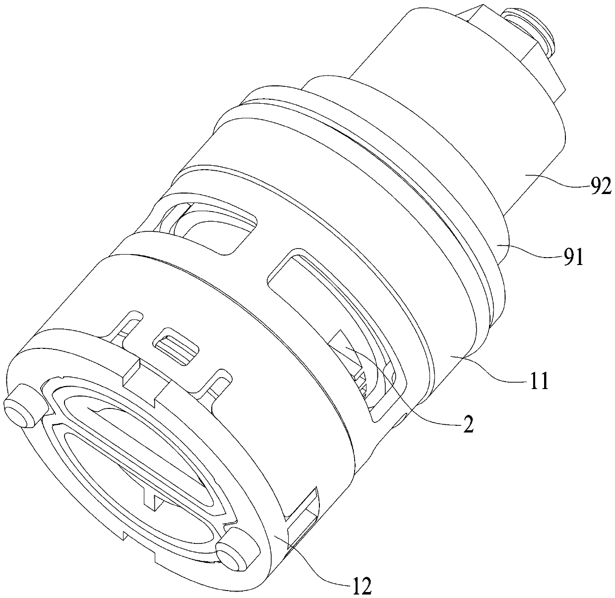 Switch valve with temperature adjusting function
