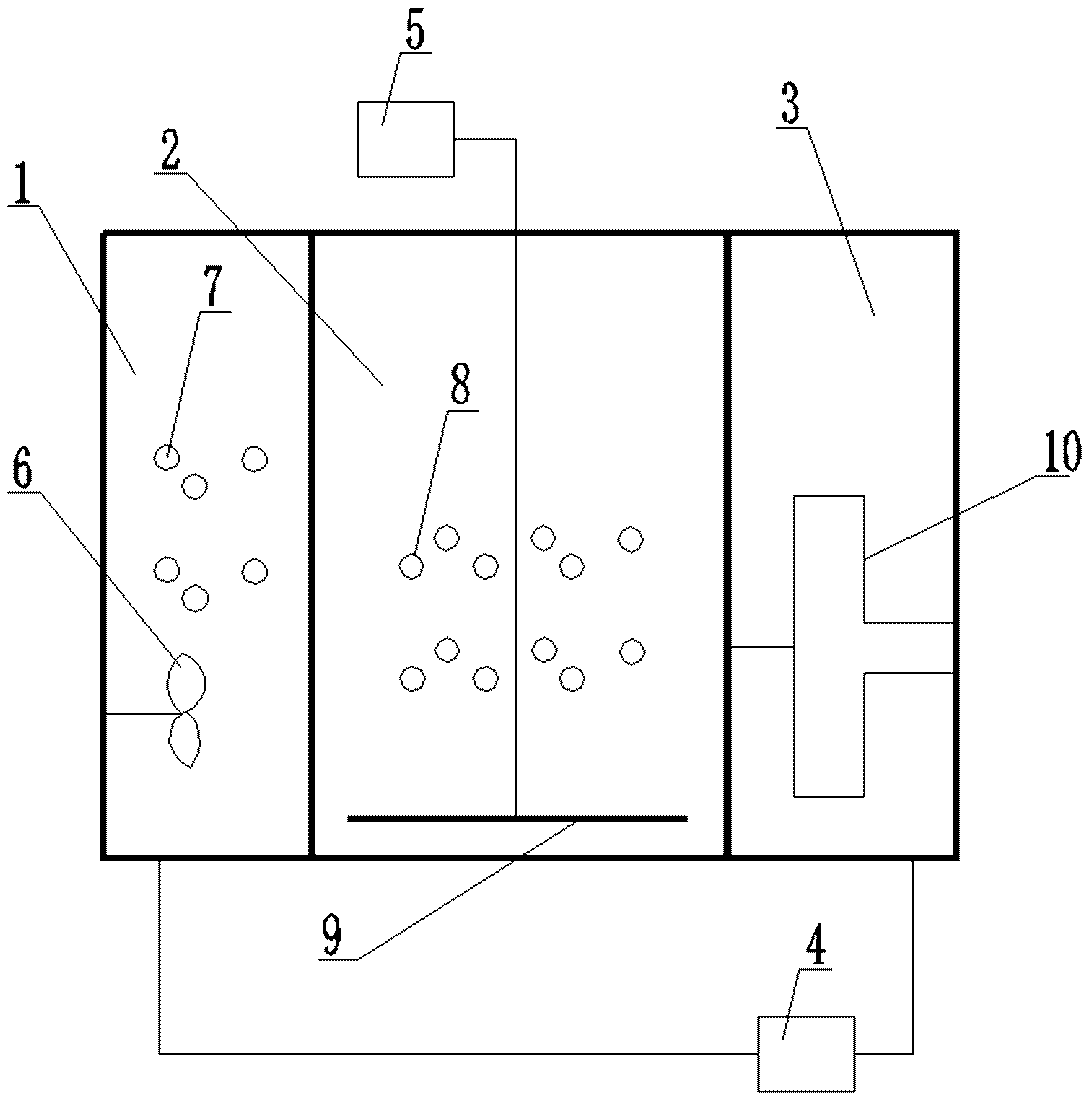 AOMBBR device for treating low-concentration ammonia-nitrogen riverway water