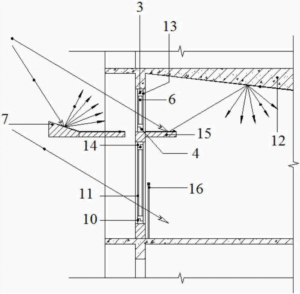 Sun shading, light reflecting and air guiding integrated building structure