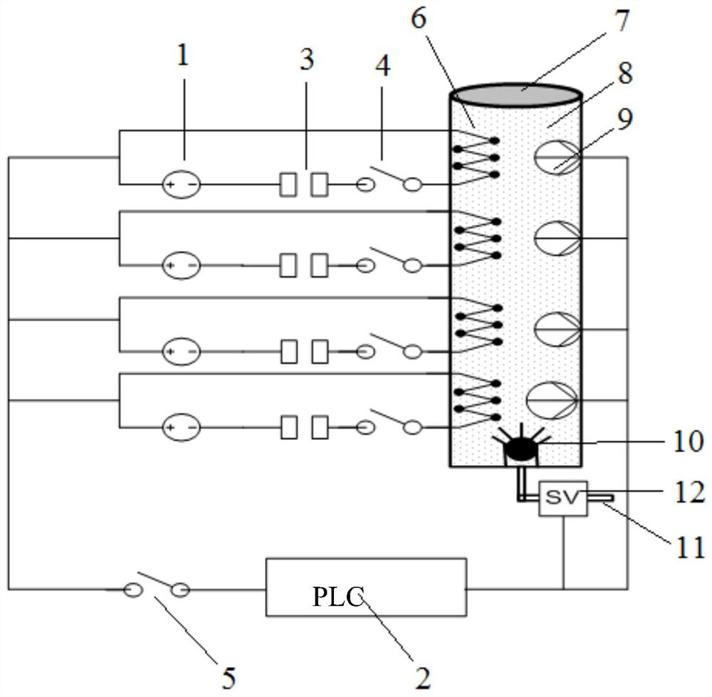 Gas or dust combustion and explosion performance test device using super capacitor