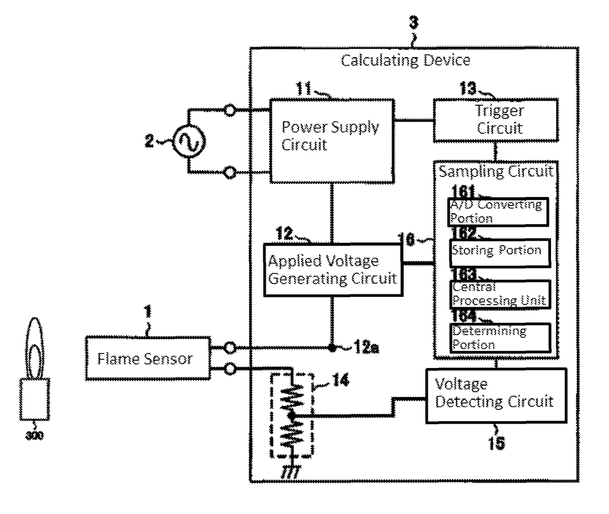 Flame detecting system