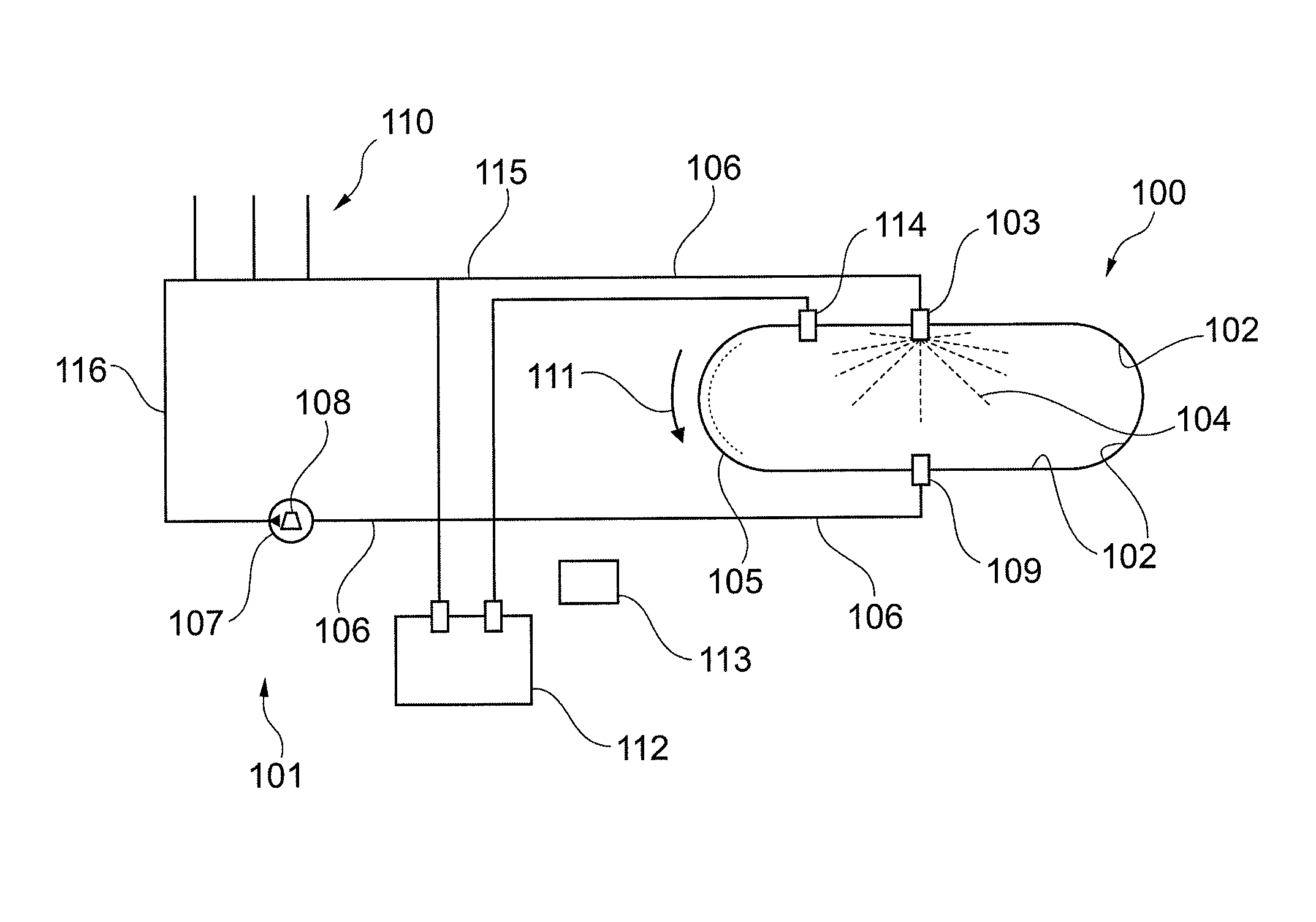 Dynamic disinfection method for a vehicle drinking water tank