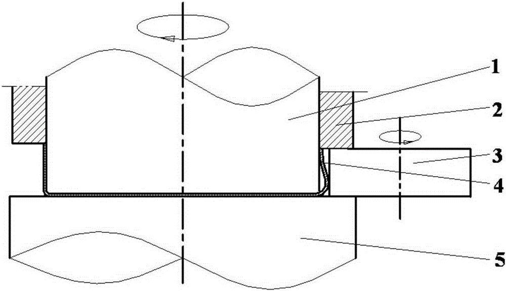 Spinning thickening method of cylinder wall of cylindrical part