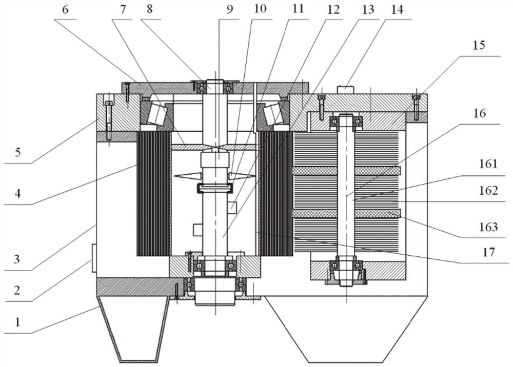 Self-cleaning filter element dust removal device and method