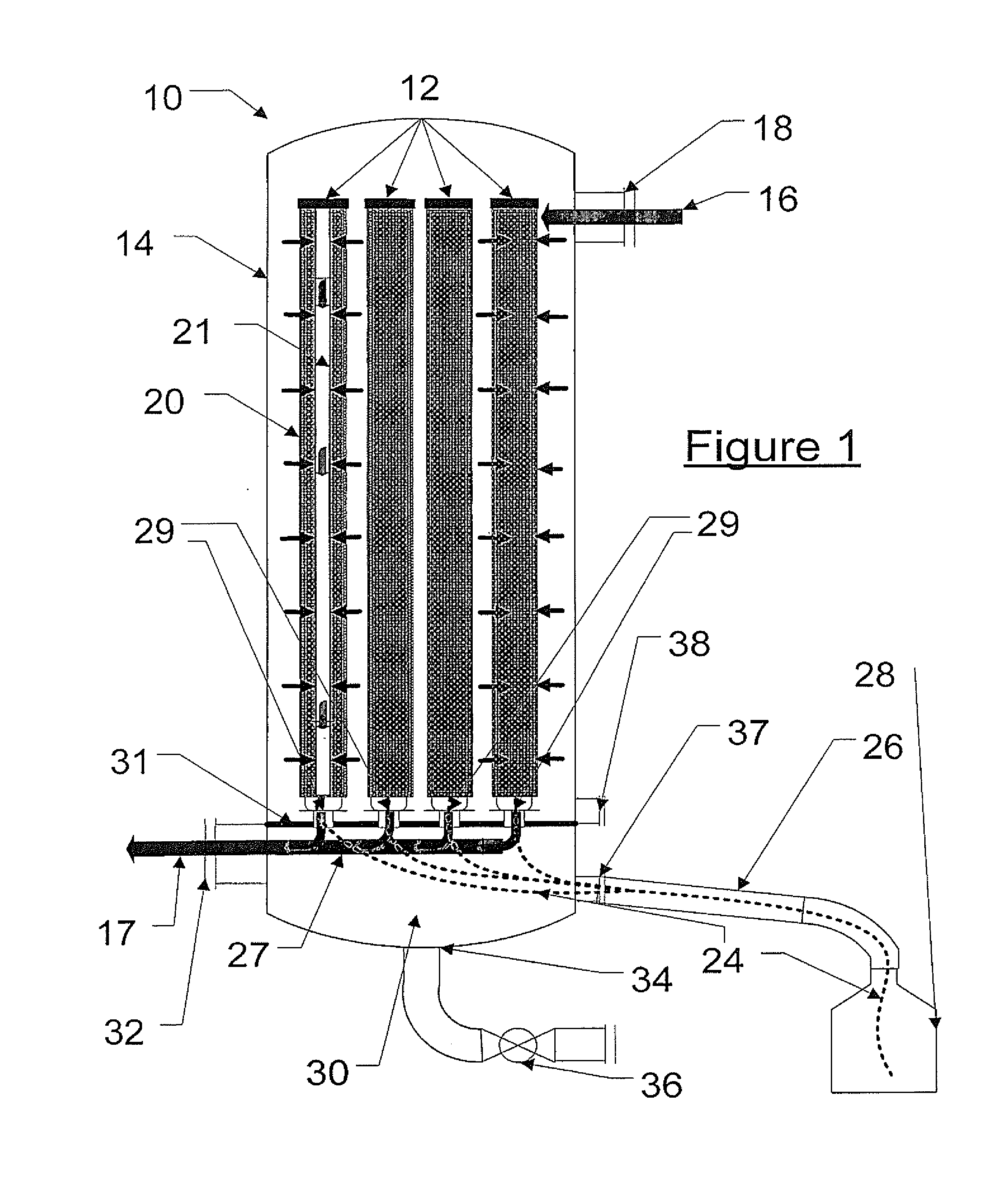 Process and system for separating finely aerosolized elemental mercury from gaseous streams