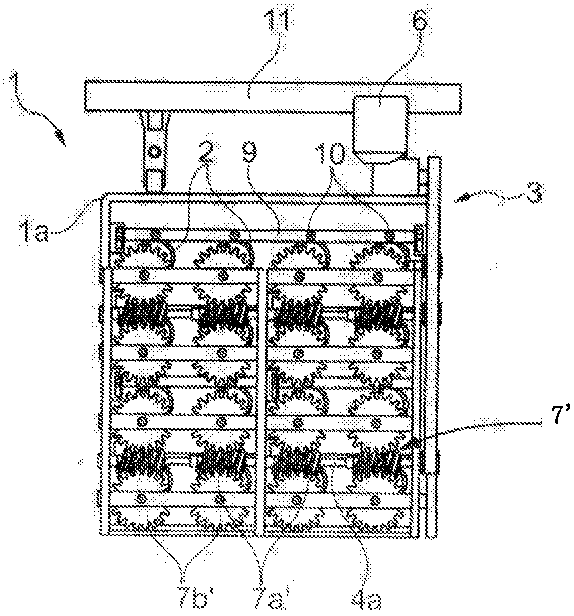 Frame for receiving annular components and method