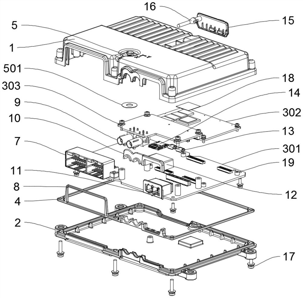 Waterproof structure of high-precision map positioning sensor