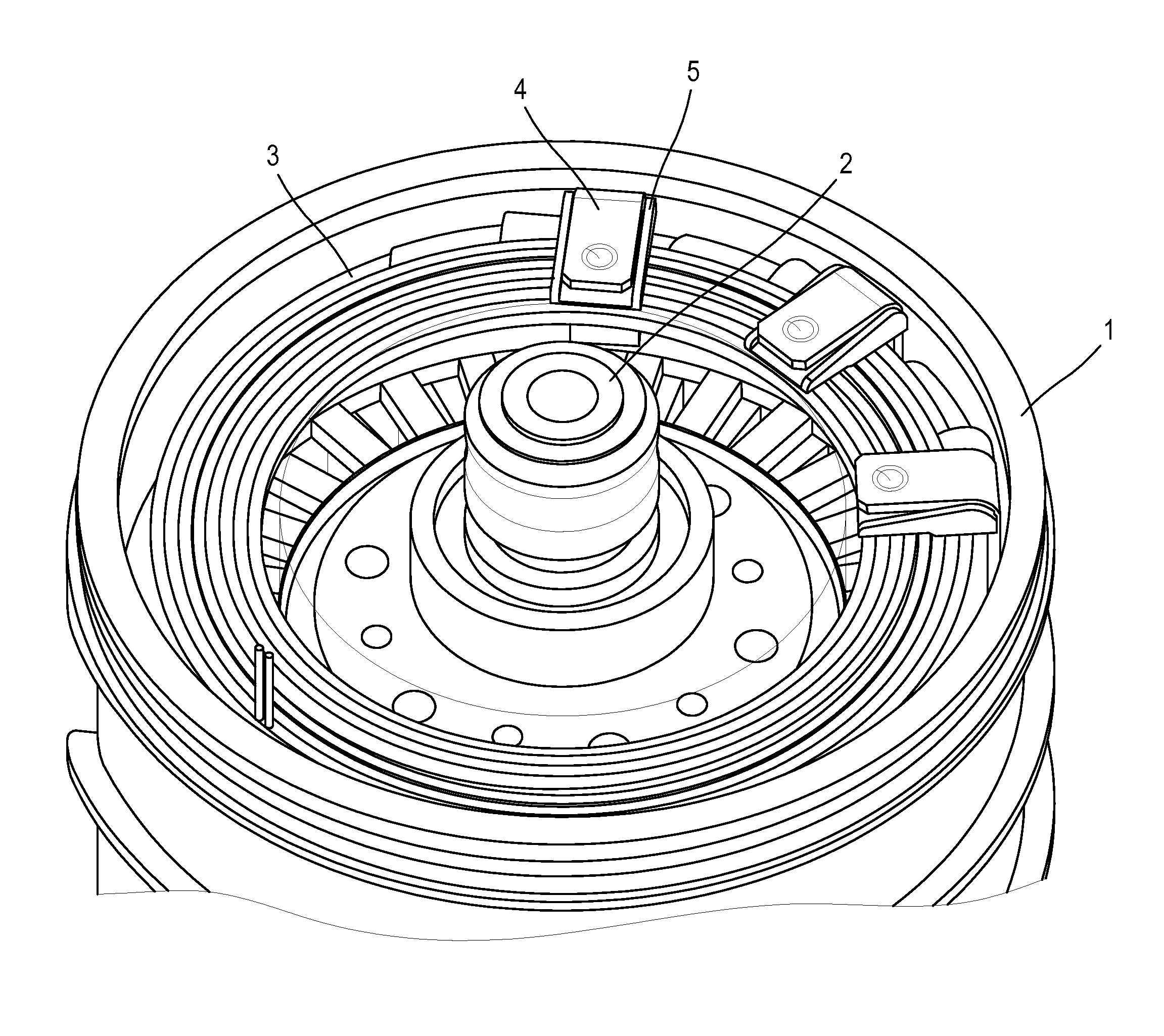 Electrical machine with contact connectors