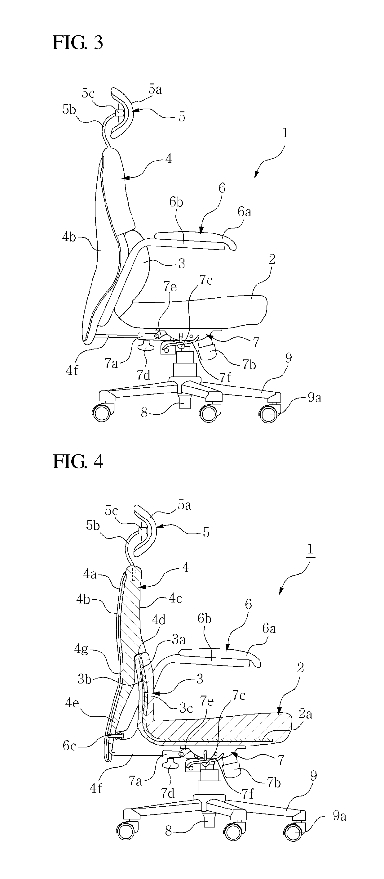 Chair with separate and interconnecting type lumbar and thoracic supports