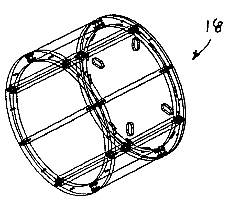 Magnetic resonance imaging system using coils having distributed transmission line elements with outer and inner conductors