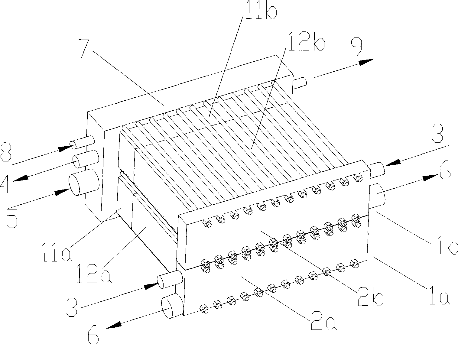 Integrated apparatus used for fuel cell humidifying