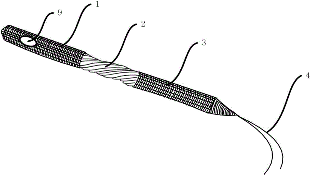 Single-hole suspended artificial ligament