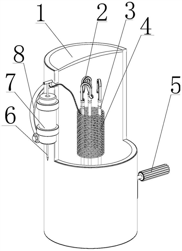 10 kV ground wire storage and rapid winding and unwinding device