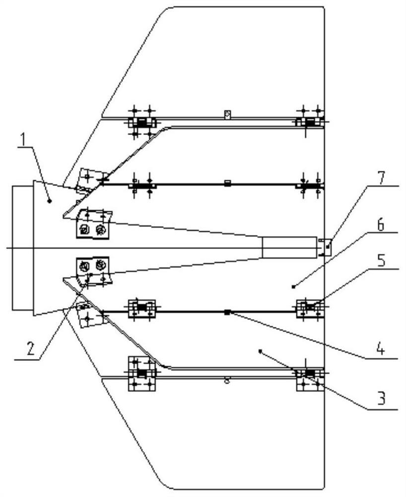 Air-drop fire extinguishing bomb empennage device