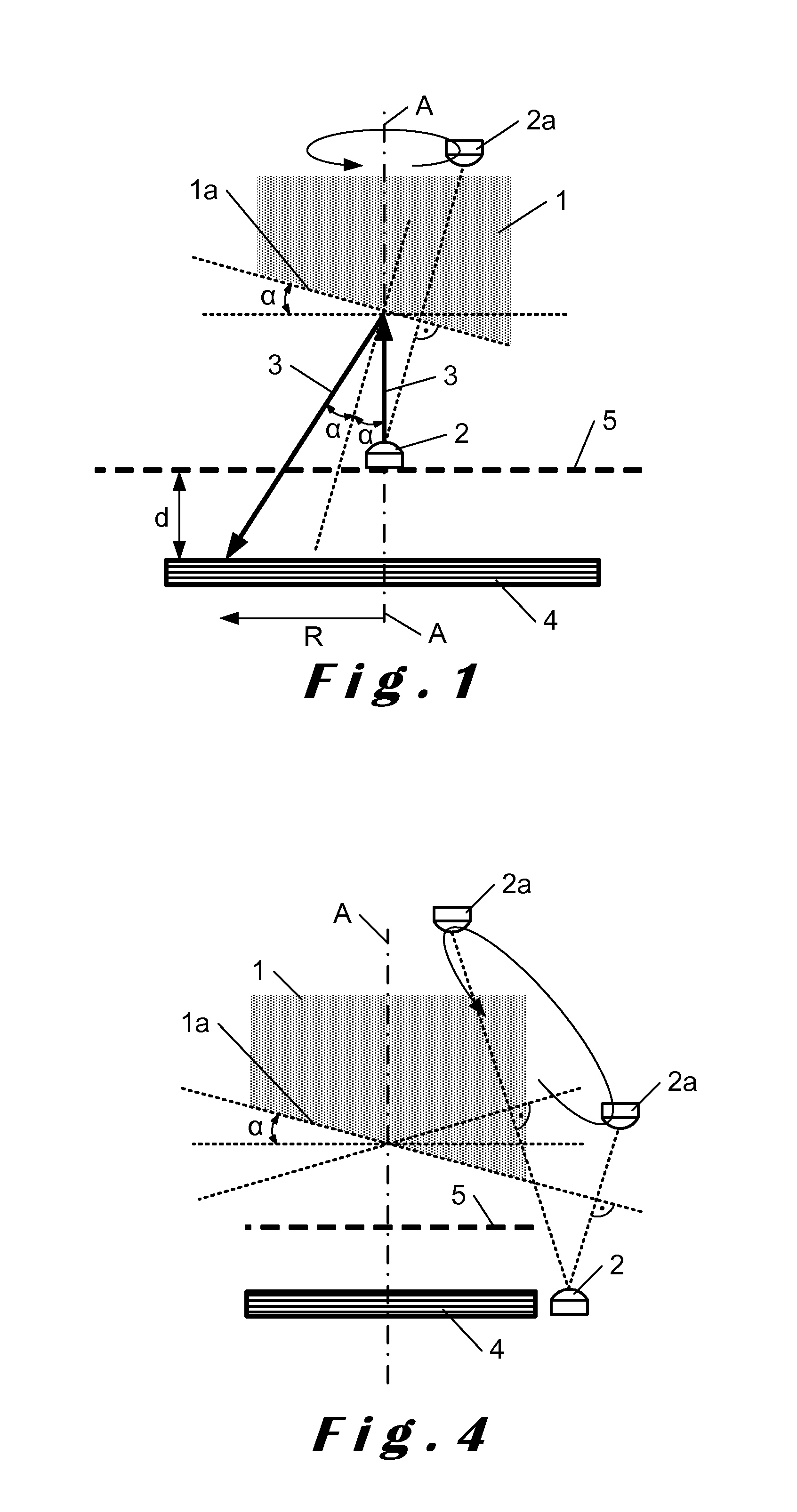 Method for working out the angular position of a rotating element and device for carrying out such a method