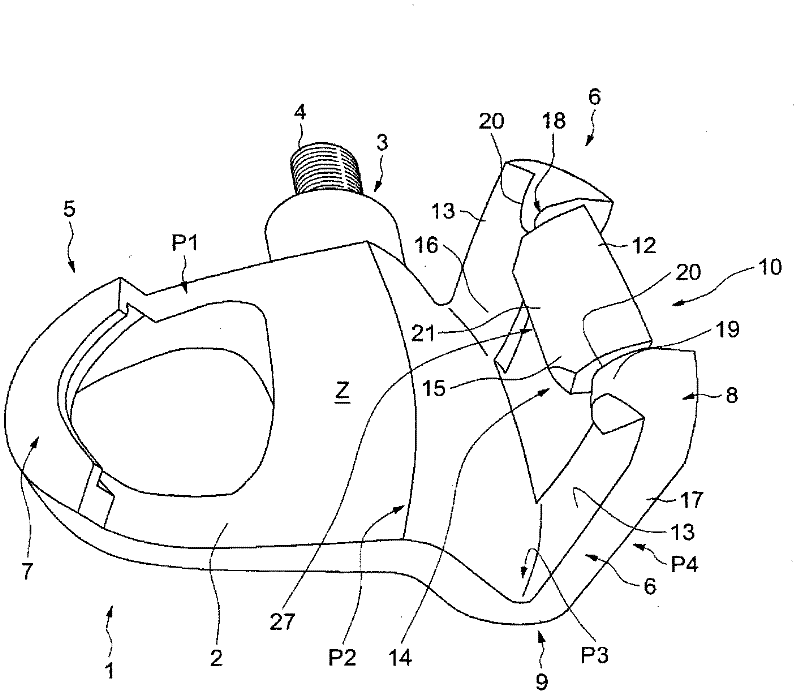 Automatic Pedal For A Cycle With Flexible Rear Lever
