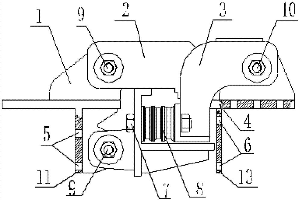 Anti-pitching connecting device for magnetic suspension vehicle