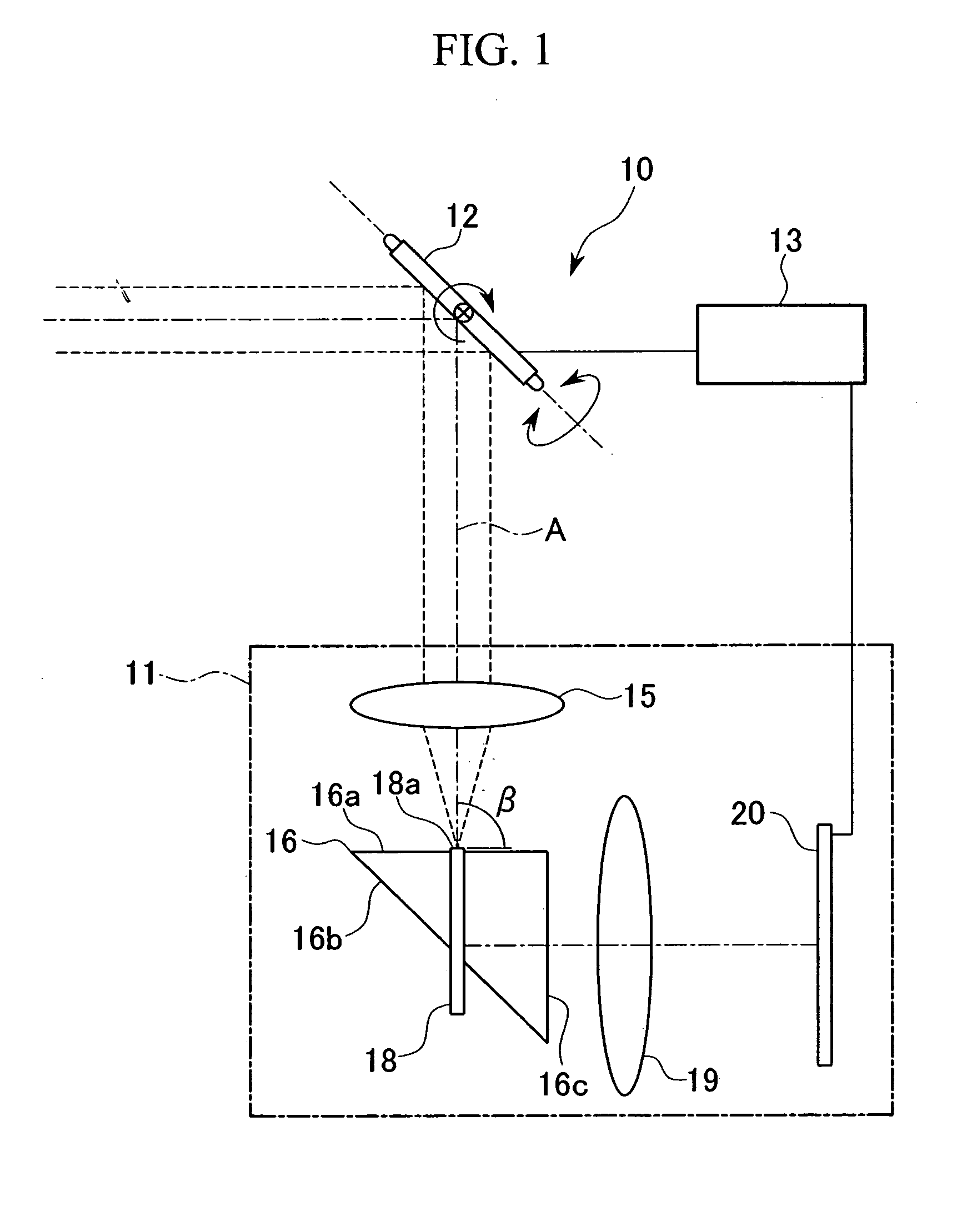 Optical beam detection device and optical beam detection system using therewith