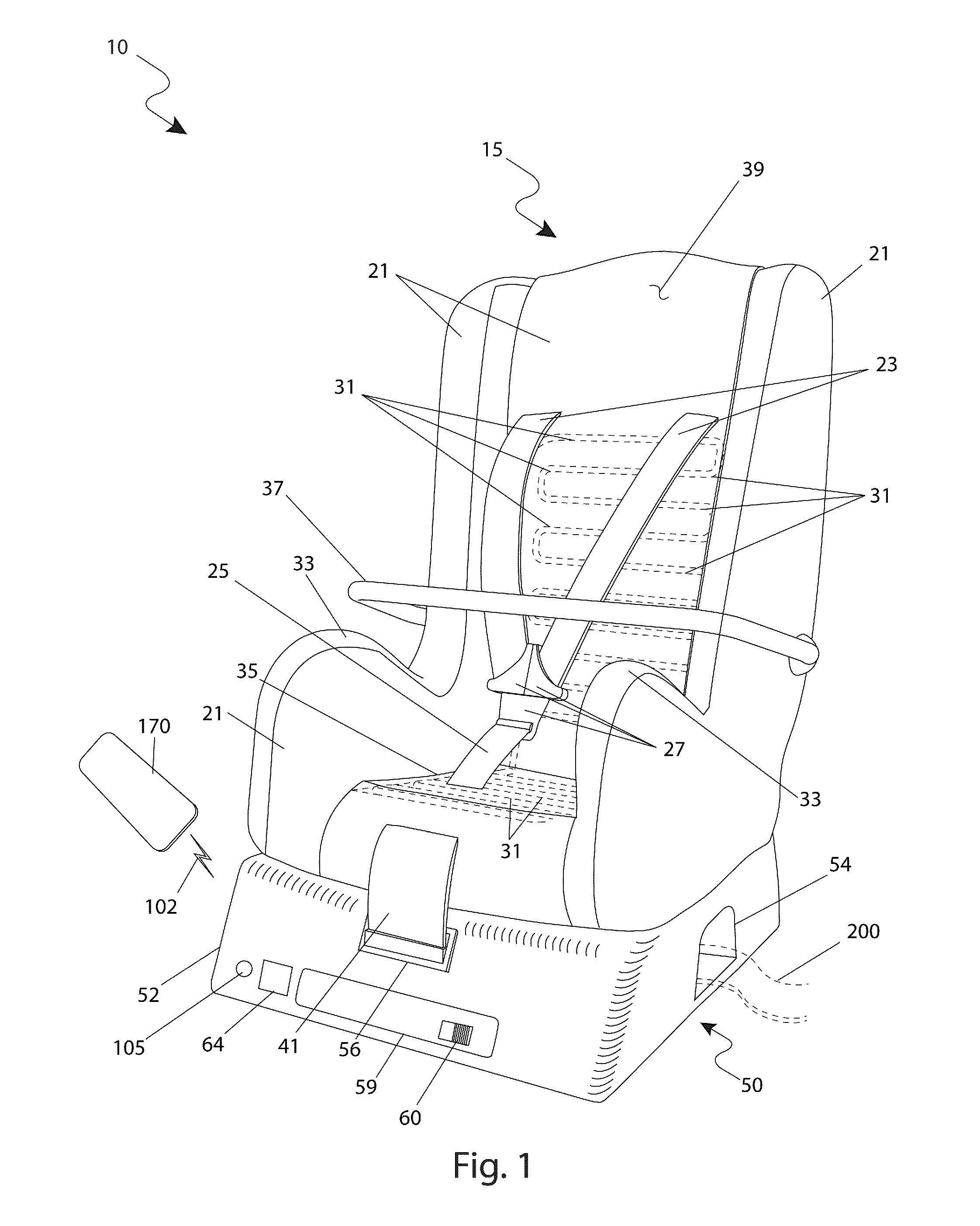 Child car seat with integral heating apparatus