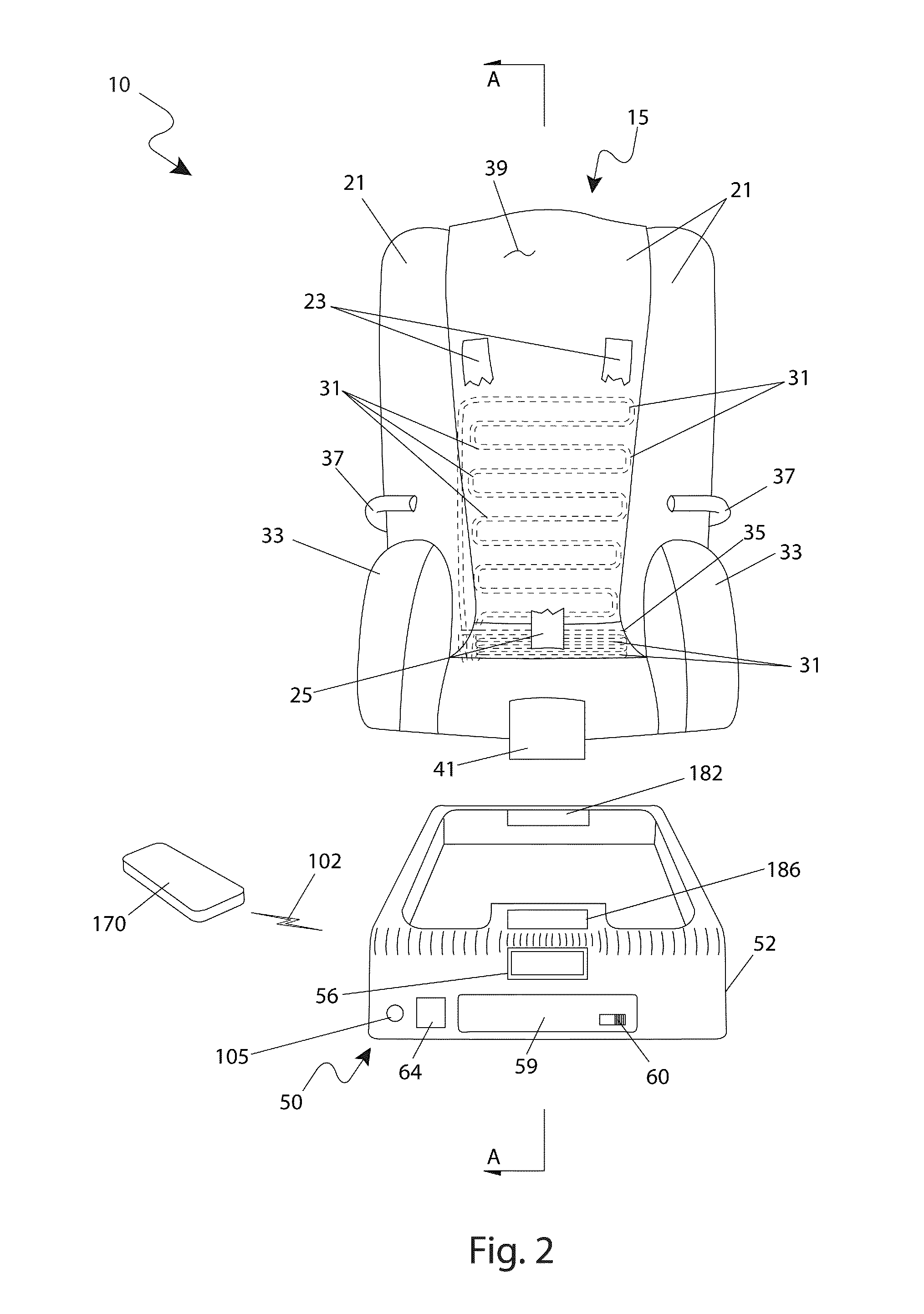 Child car seat with integral heating apparatus