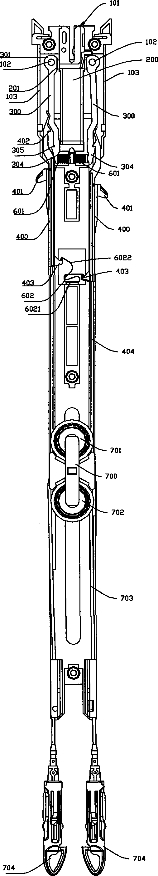 Shedding device, shedding device assembly and jacquard