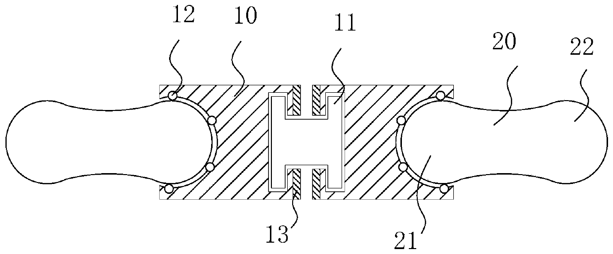 Floating structure connecting device