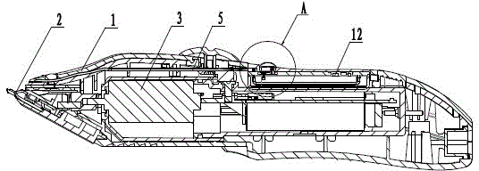 Hair shaving device with automatic oil injection mechanism