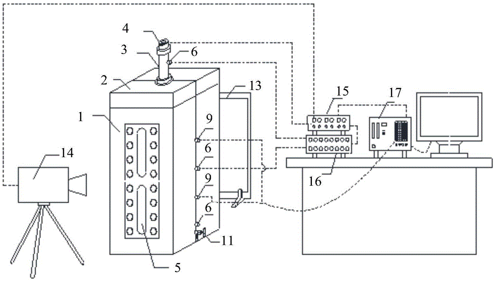 High-pressure vapor explosion test device and system