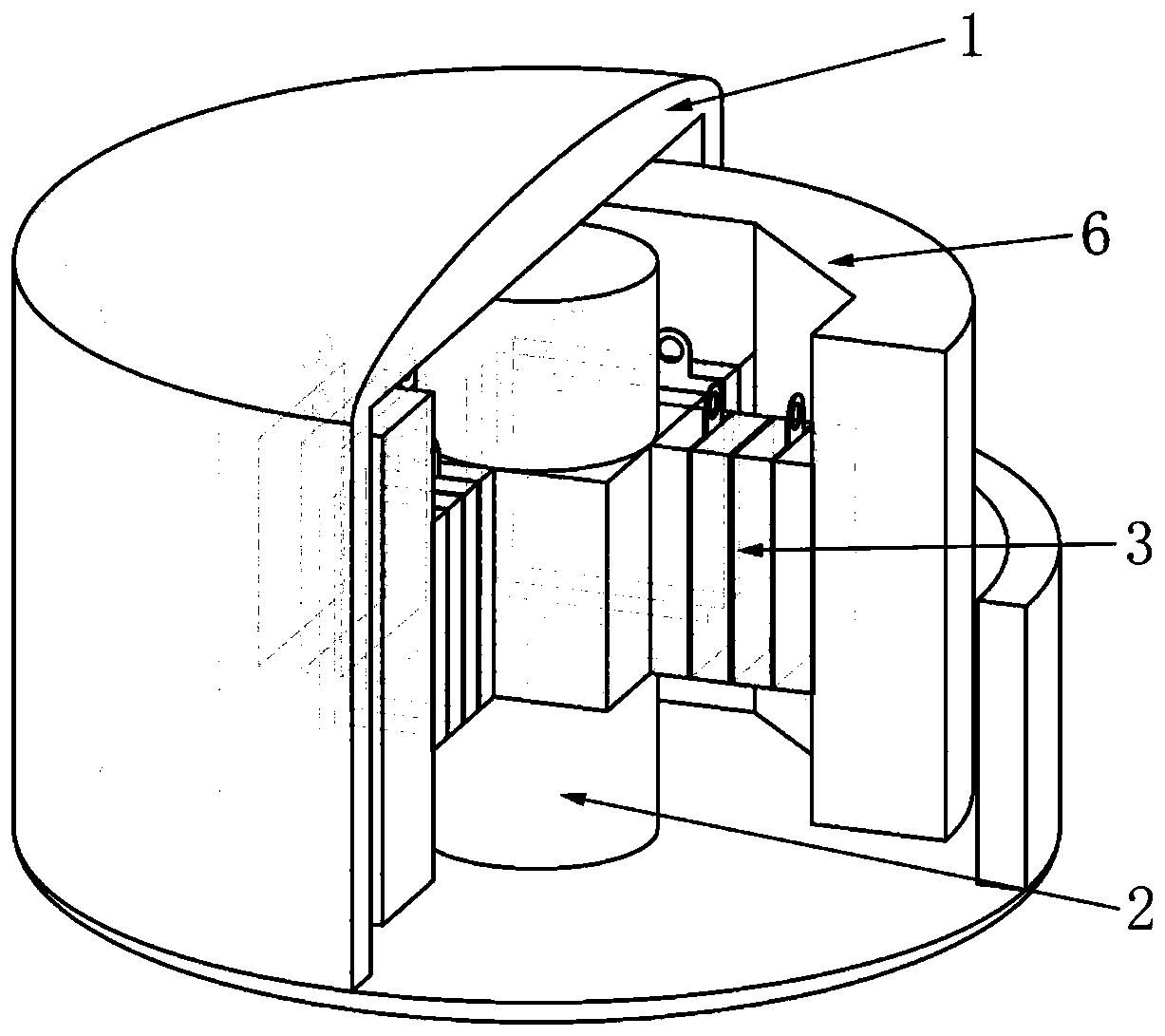 Spiral acoustic wave transmitting transducer containing vibration transmission rod