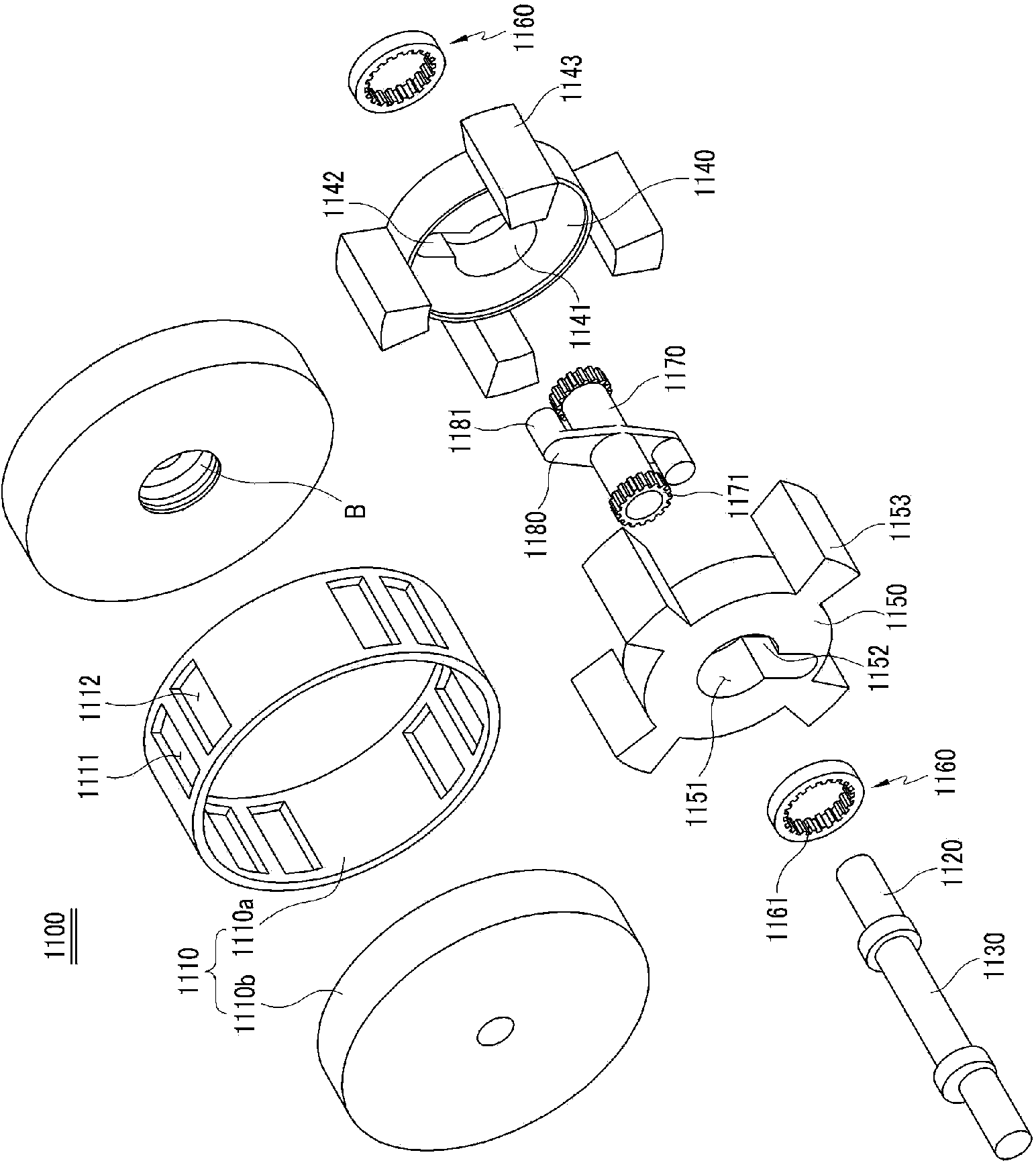 Rotational clap suction/pressure device