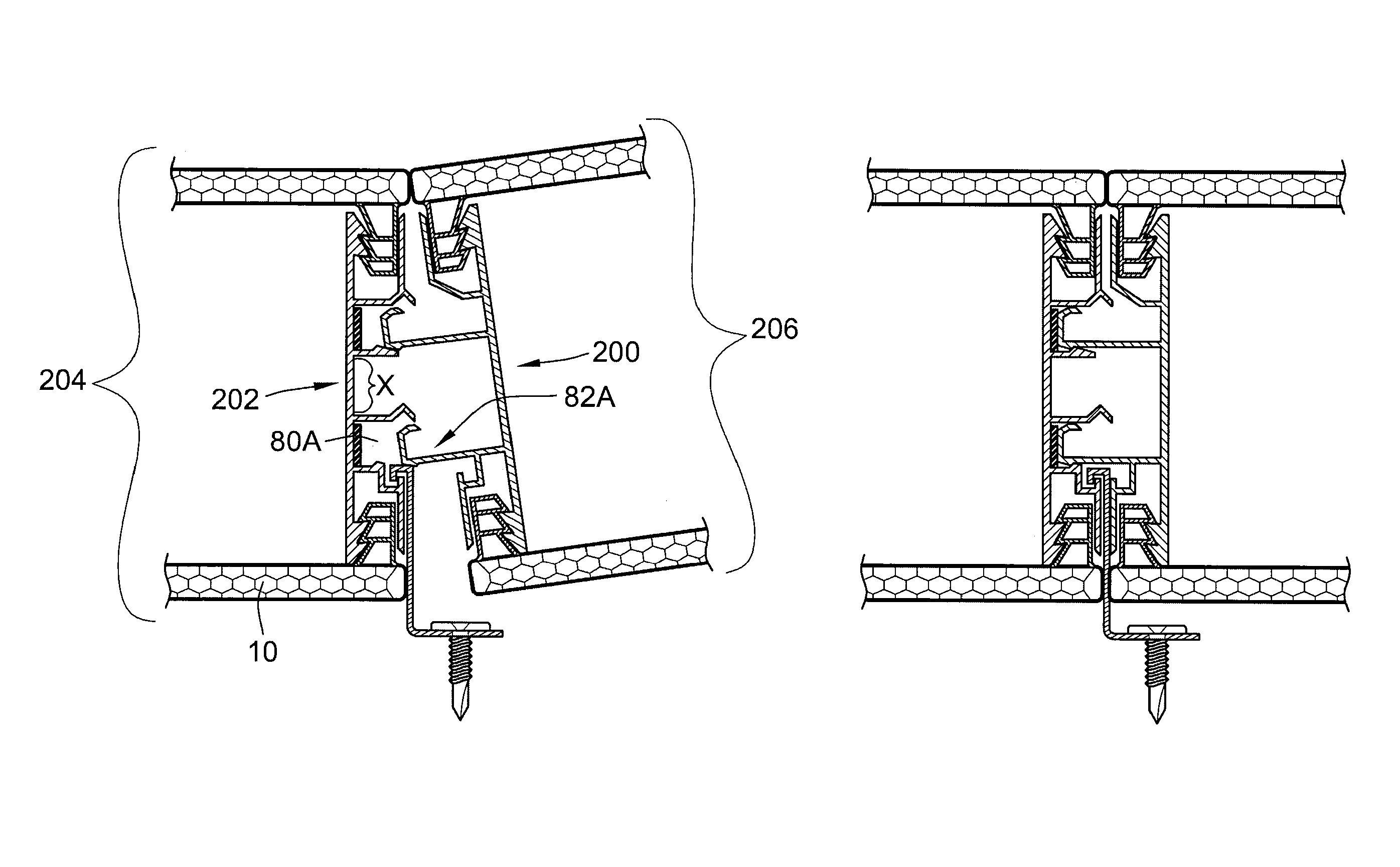 Dual glazing panel system