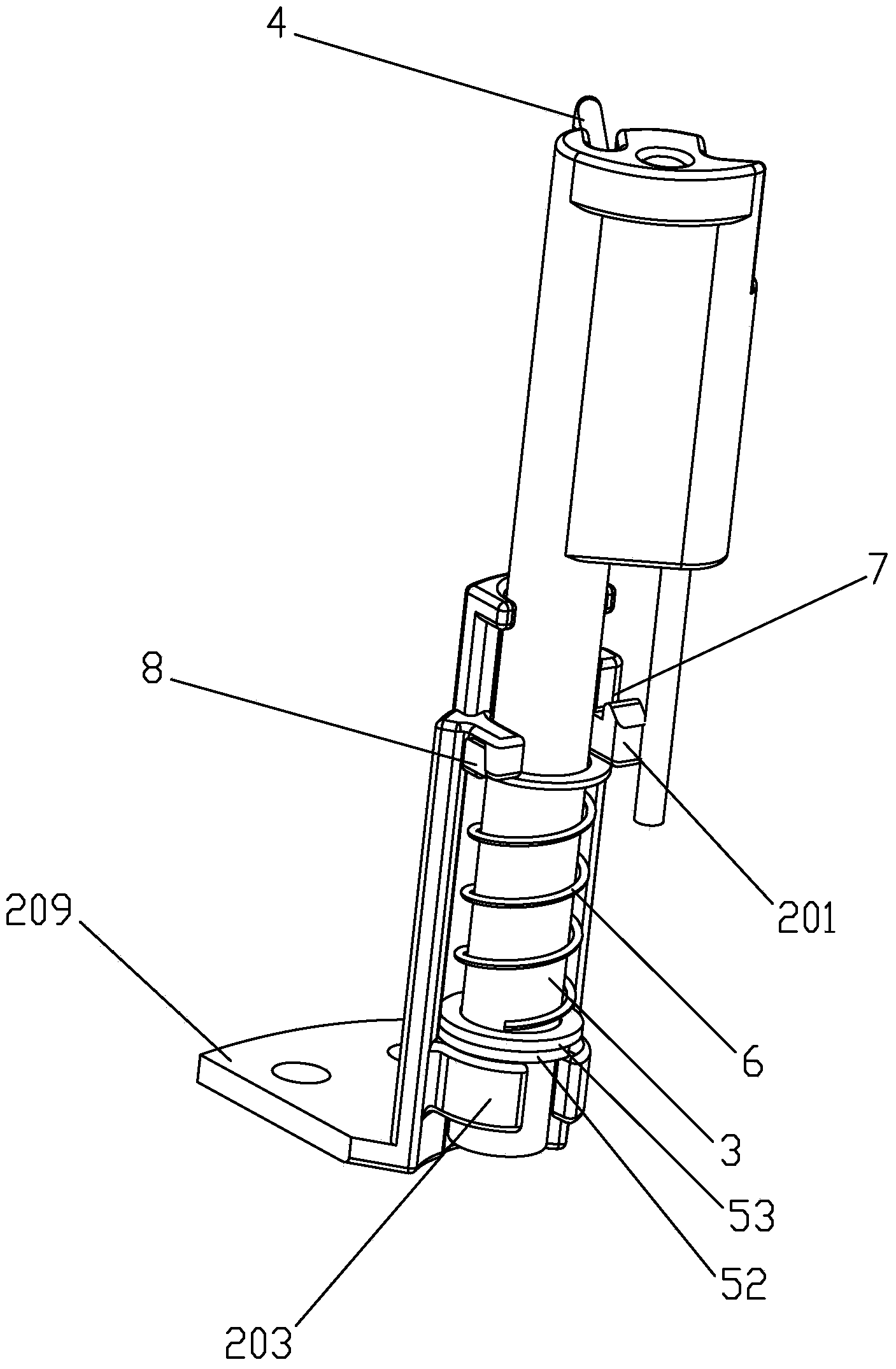 Mounting device for ignition needle