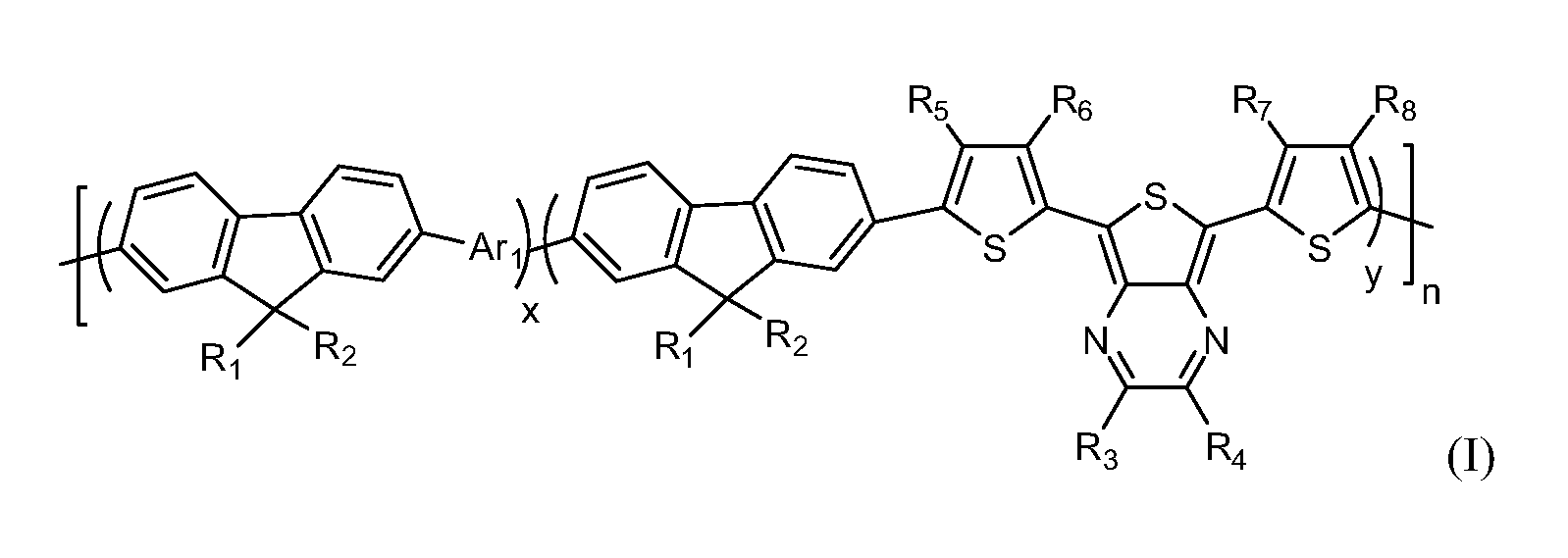 Fluorene copolymer, method for preparation and use thereof