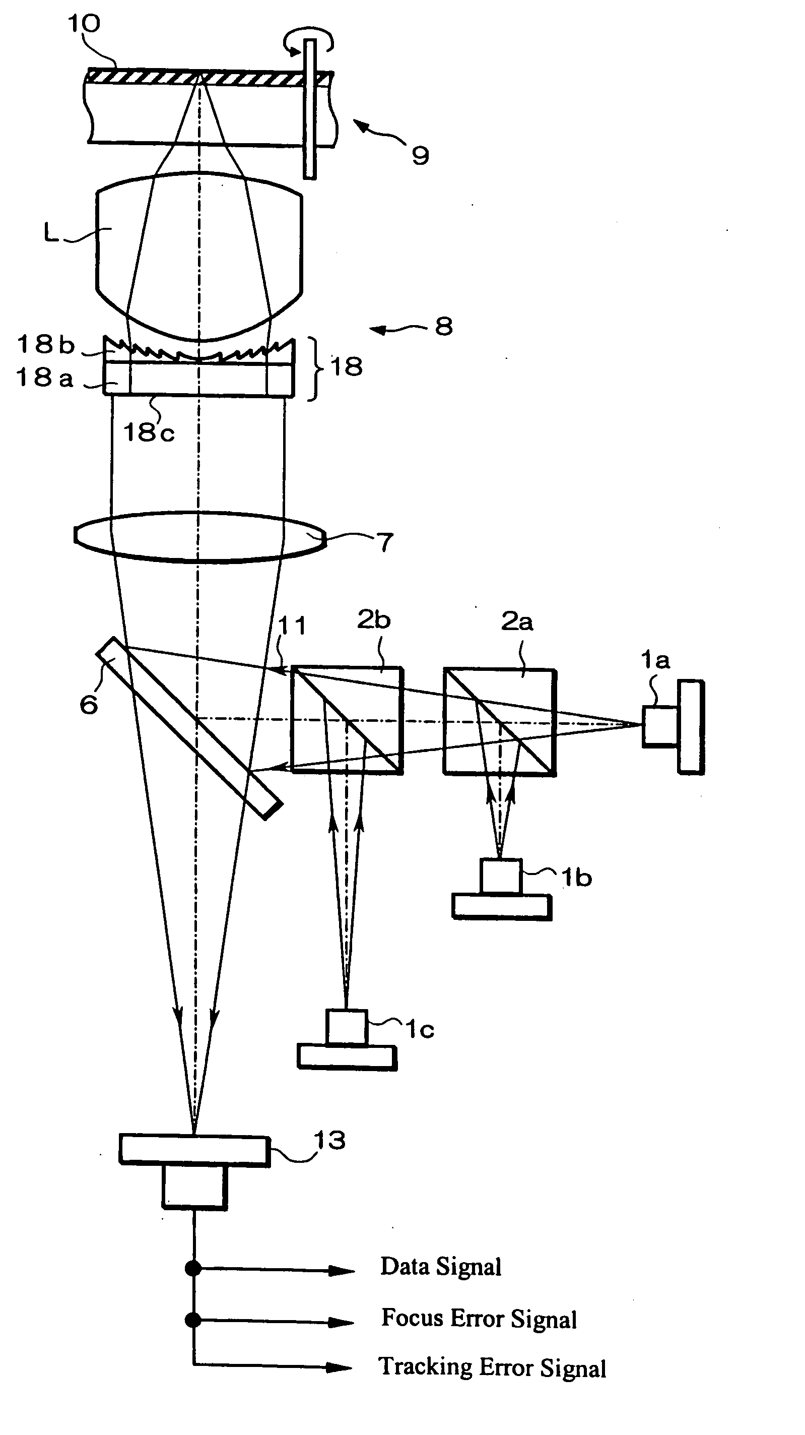 Objective optical system for optical recording media and optical pickup device using it