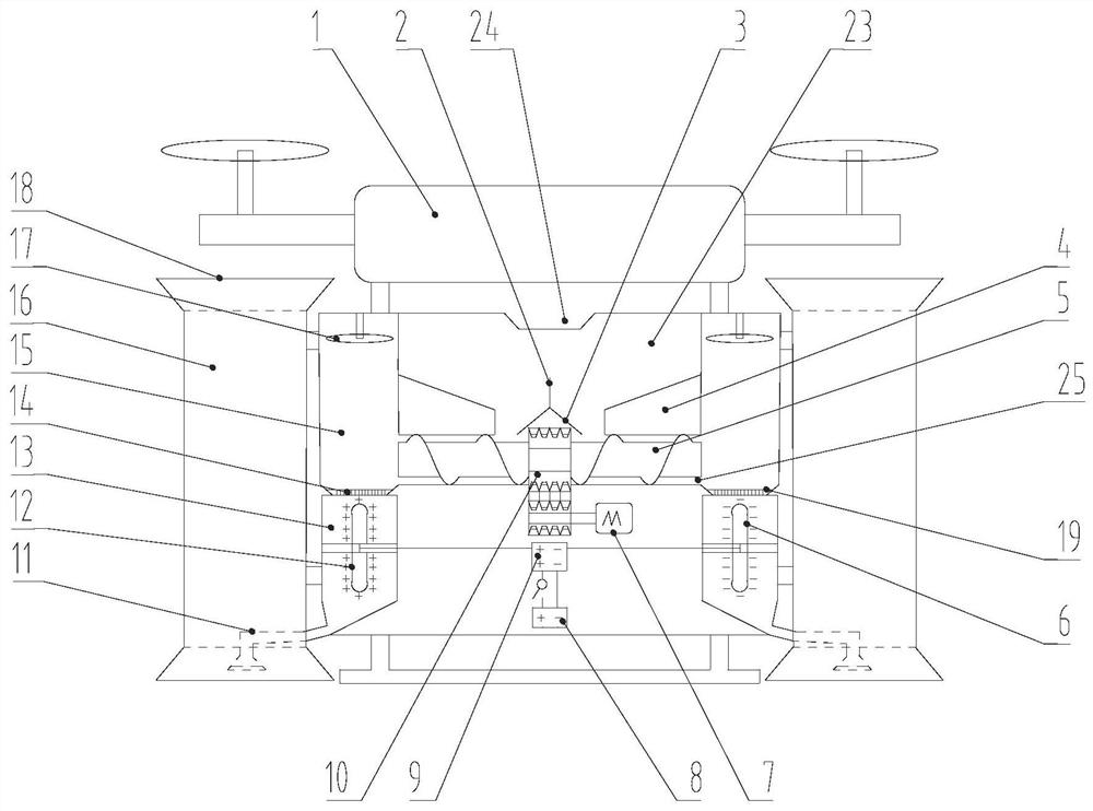 A kind of unmanned aerial vehicle electrostatic pollination device and method