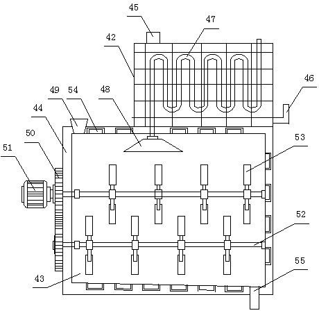 Oil-containing pollutant treatment method performing indirect heating using heat-conducting oil and device thereof