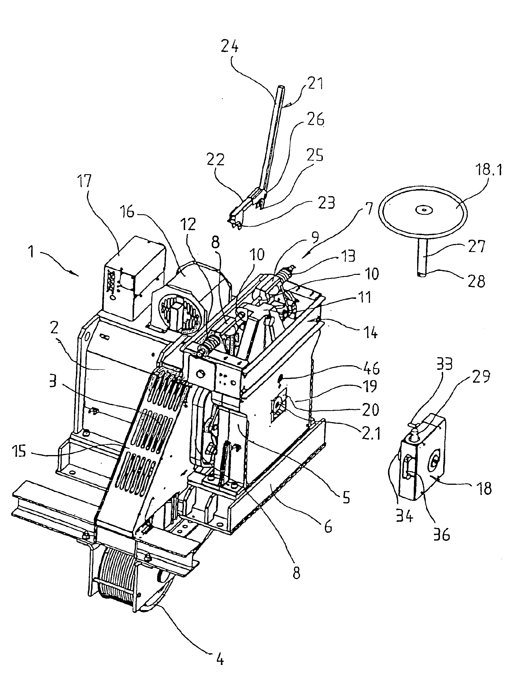 Actuating device for emergency operation of a gearless drive machine of an elevator