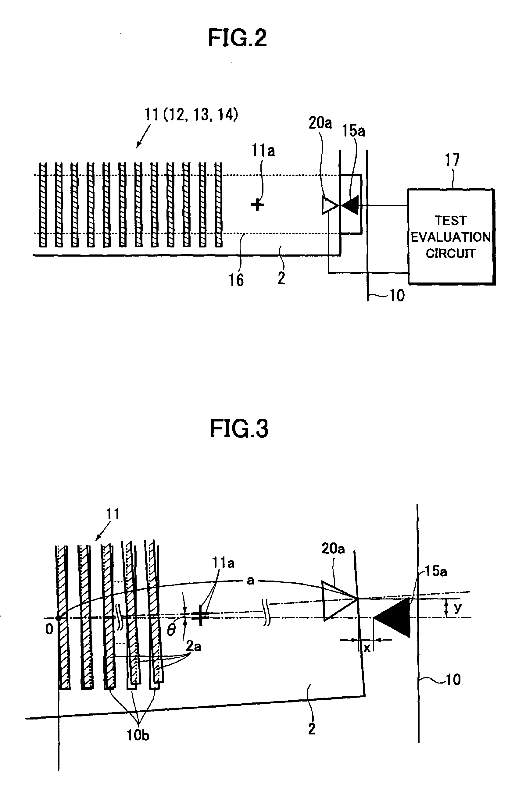 Test mark and electronic device incorporating the same