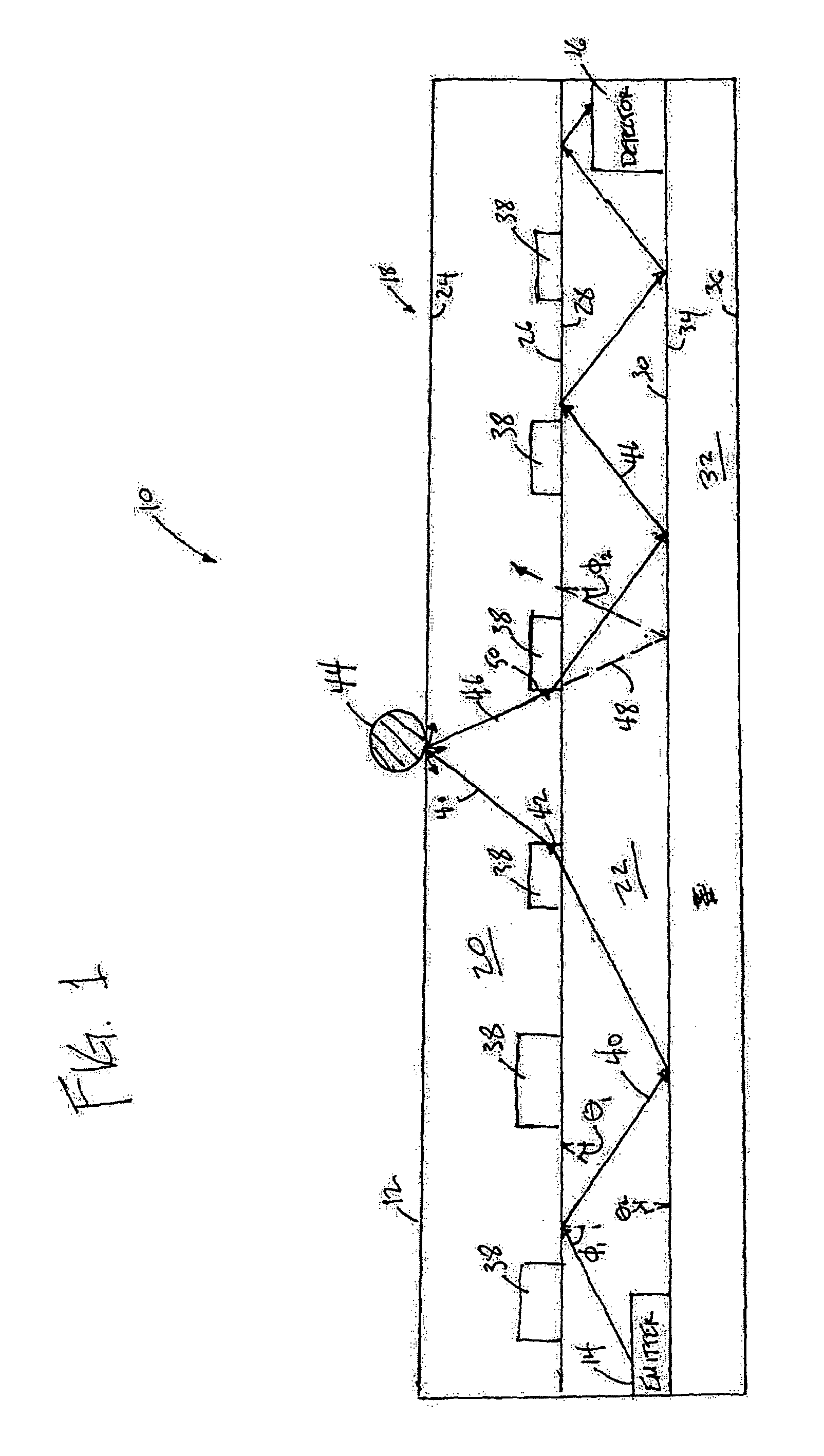 Optical touchpad with three-dimensional position determination