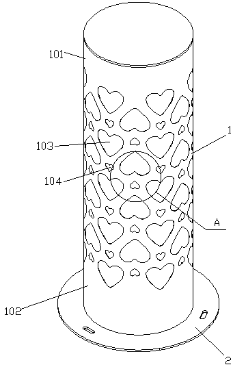 Hollowed-out lamp tube