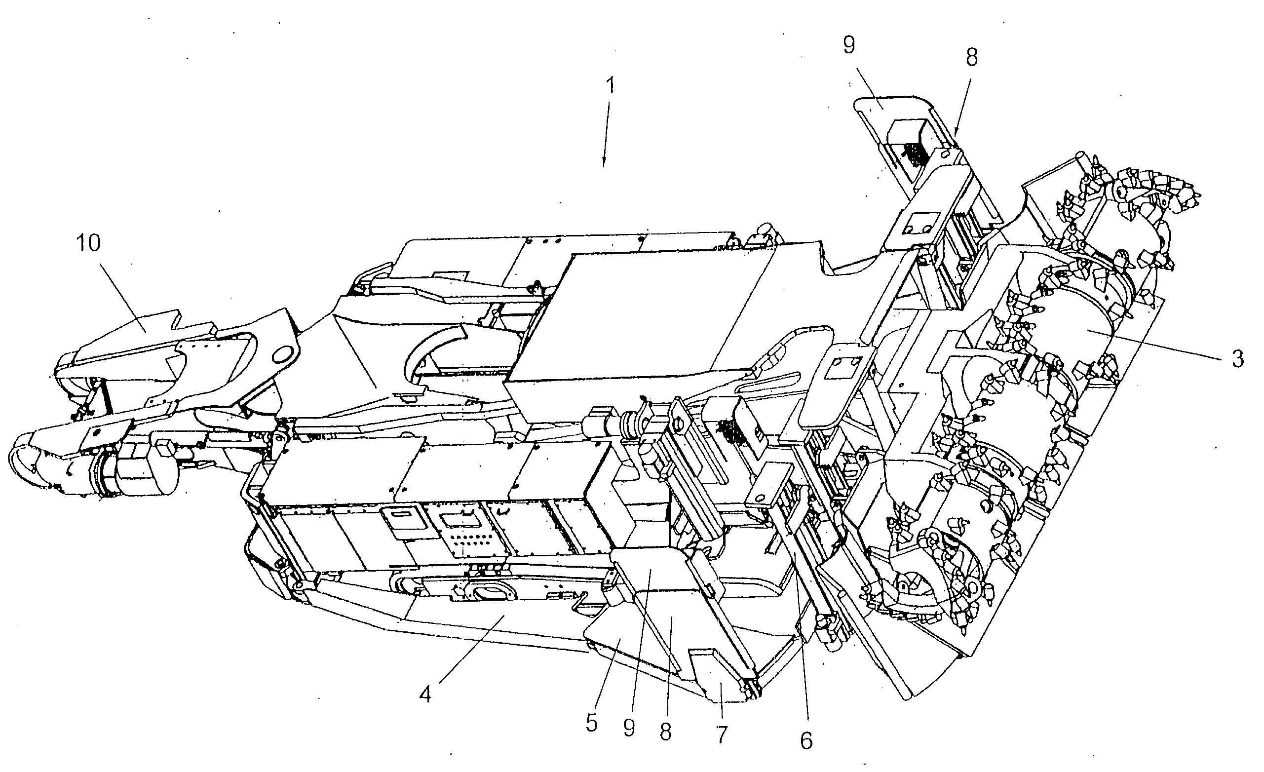 Advance working or mining machine