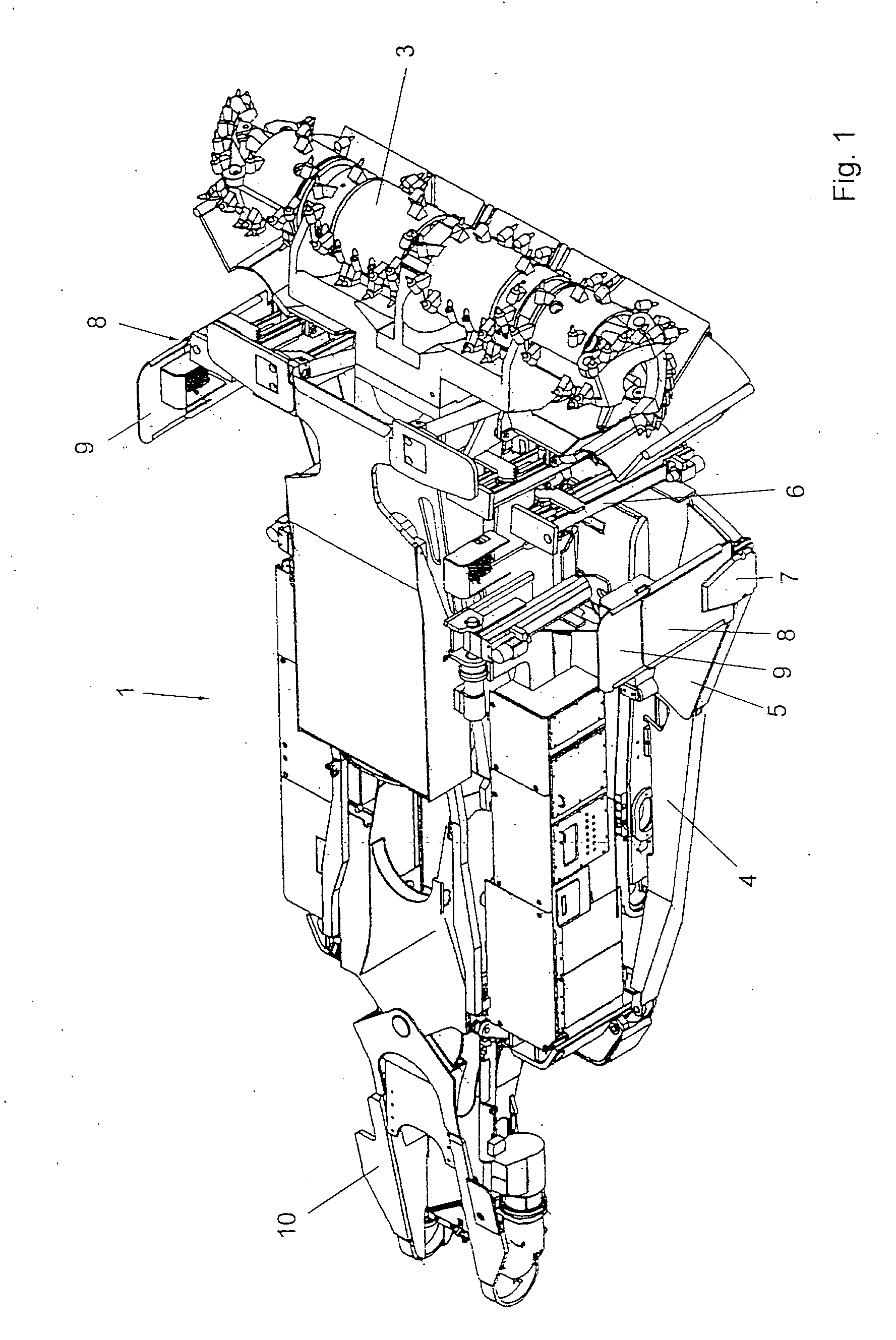 Advance working or mining machine