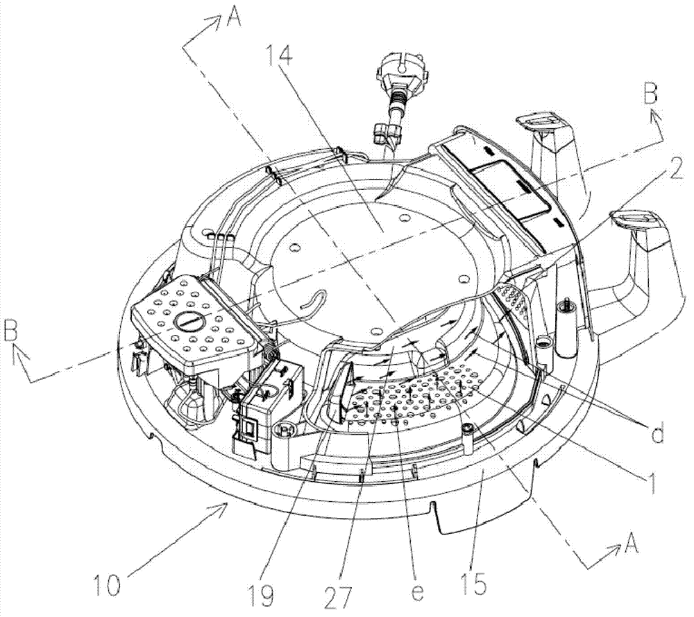 Exhaust air flue of dust collector