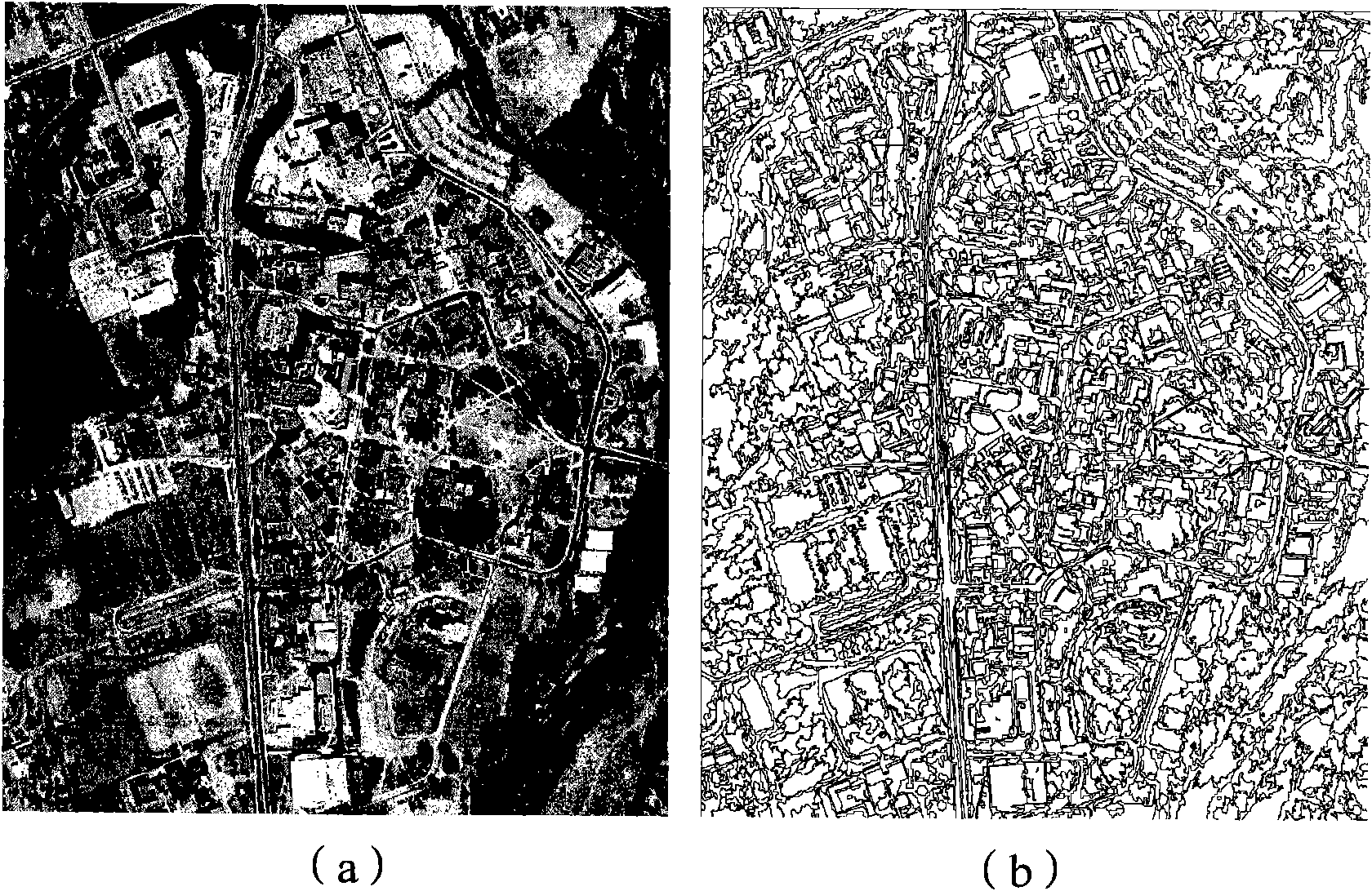 Method for extracting profile of building from satellite remote sensing image