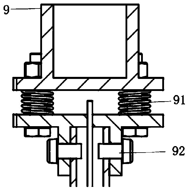 Bottom hole type crucible induction smelting gas atomization powdering device and method